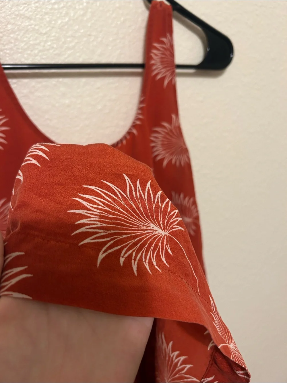 Madewell Red Floral-Print Scoop Tank Top